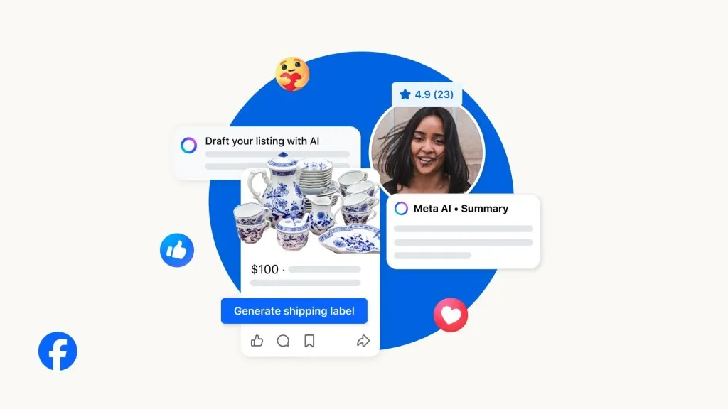 Meta AI Tăng Cường Facebook Marketplace: Tự Động Hóa Trả Lời Tin Nhắn và Tạo Bài Đăng