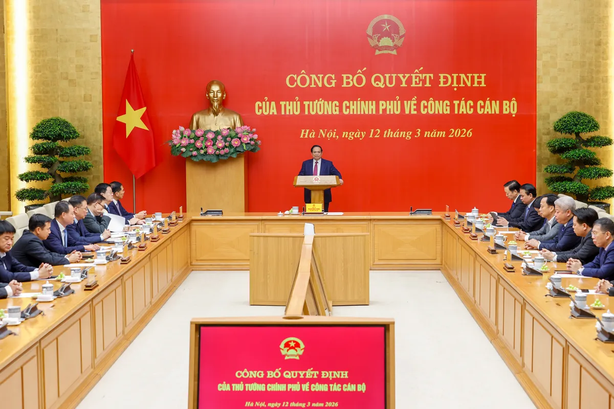 Thủ tướng Phạm Minh Ch&iacute;nh trao quyết định bổ nhiệm Trần Hồng Th&aacute;i- Ảnh 1.