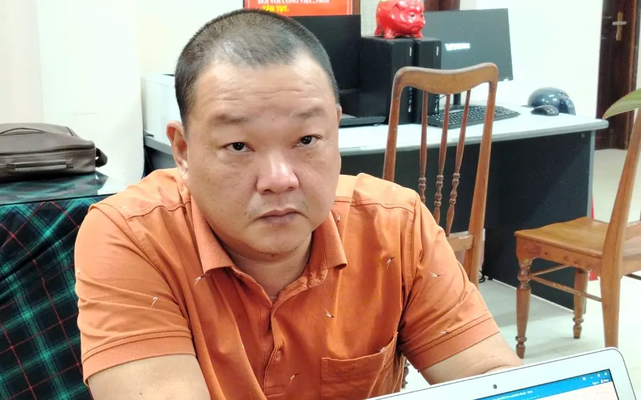 Trần Văn Toán tại cơ quan Công an.