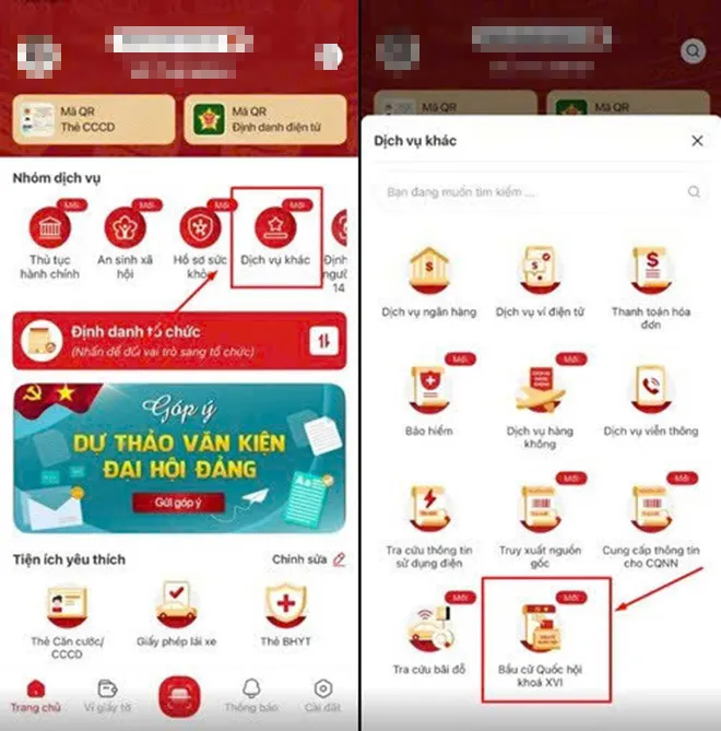 Hướng dẫn cử tri thay đổi nơi bỏ phiếu, xem danh s&aacute;ch người ứng cử tr&ecirc;n VNeID- Ảnh 1.