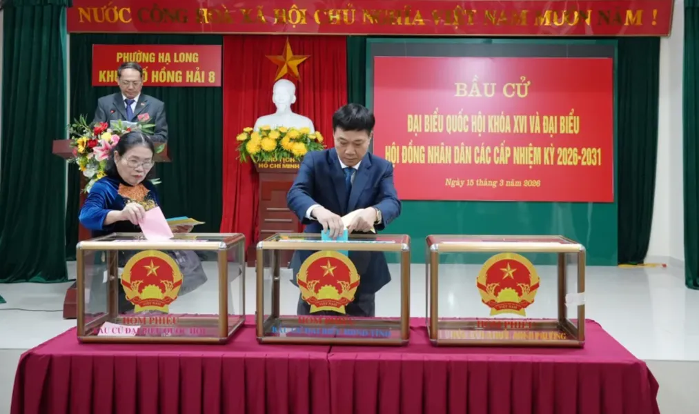 Quảng Ninh: Gần 90% cử tri tham gia bầu cử t&iacute;nh đến 11h30 ng&agrave;y 15/3- Ảnh 1.