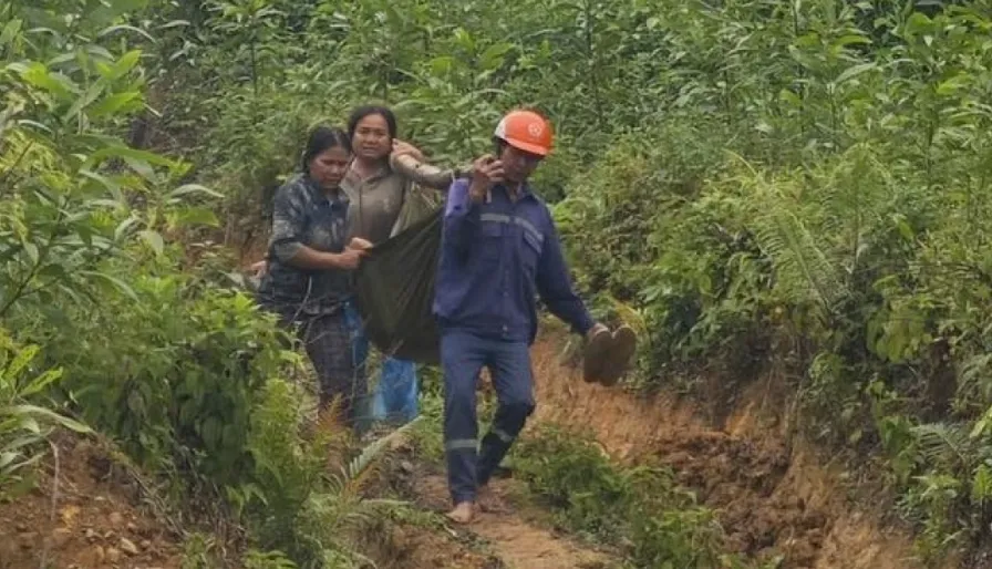 Hai người ở Quảng Ng&atilde;i bị thương nặng do sự cố ph&oacute;ng điện đường d&acirc;y 110kV - Ảnh 1.