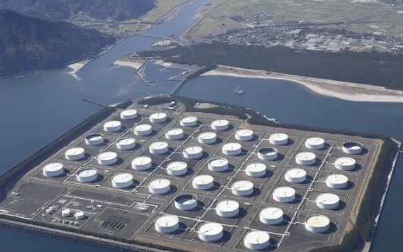 Cơ sở dự trữ dầu quốc gia Shibushi ở Kagoshima, Nhật Bản. Ảnh: Kyodo/TTXVN