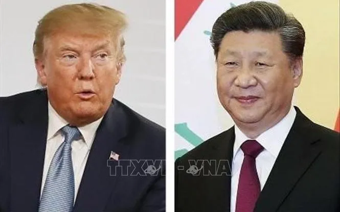 Tổng thống Mỹ Donald Trump (trái) và Chủ tịch Trung Quốc Tập Cận Bình (Ảnh: Kyodo/TTXVN)