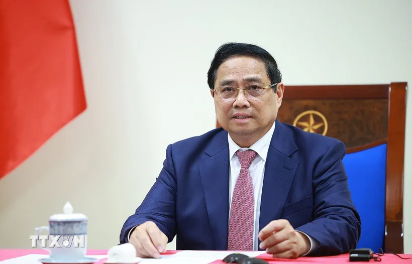 Thủ tướng Phạm Minh Ch&iacute;nh điện đ&agrave;m với Tổng thống Cộng h&ograve;a Angola - Ảnh 1.