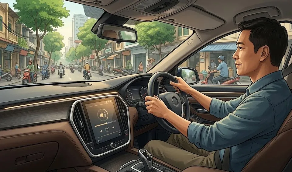 Mở nhạc tr&ecirc;n &ocirc; t&ocirc; c&oacute; bị phạt? Quy định v&agrave; mức xử l&yacute; mới nhất- Ảnh 1.