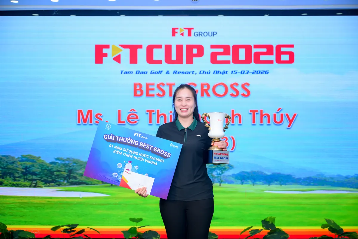 Nữ golfer Lê Thị Thanh Thúy vô địch F.I.T CUP 2026 với vòng đấu 73 gậy
- Ảnh 1.