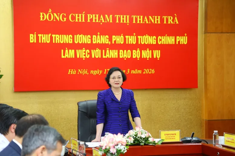Ph&oacute; Thủ tướng Phạm Thị Thanh Tr&agrave; giao nhiệm vụ trọng t&acirc;m, cấp b&aacute;ch cho Bộ Nội vụ - Ảnh 1.
