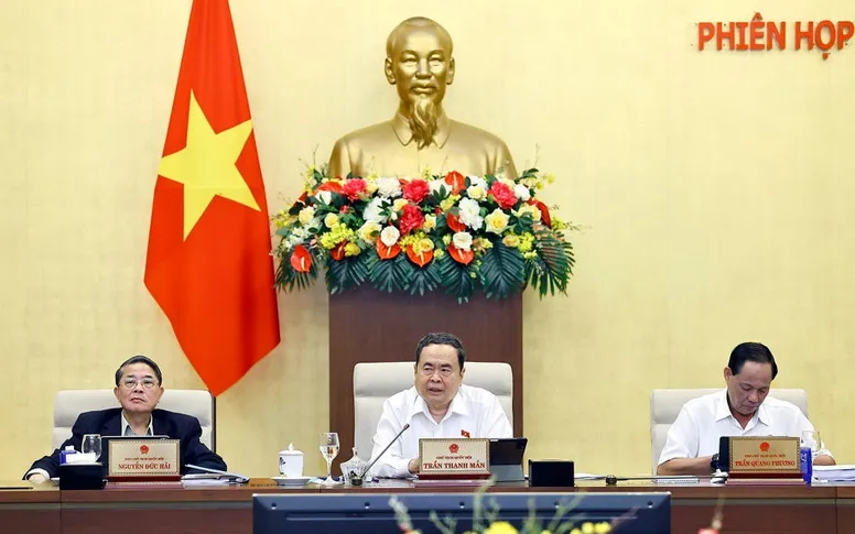 Chủ tịch Quốc hội Trần Thanh Mẫn phát biểu. (Ảnh: TTXVN)