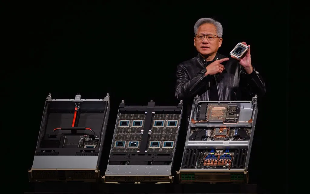 CEO Nvidia Jensen Huang phát biểu tại hội nghị AI ở San Jose, California, ngày 16/3/2026. (Ảnh: AP)