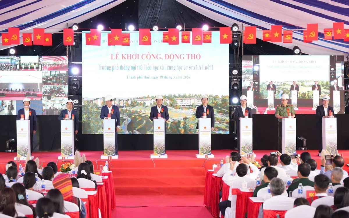 TP Huế đồng loạt khởi công 3 trường phổ thông nội trú liên cấp tại các xã A Lưới 1, 2 và 5, góp phần nâng chất giáo dục vùng biên.