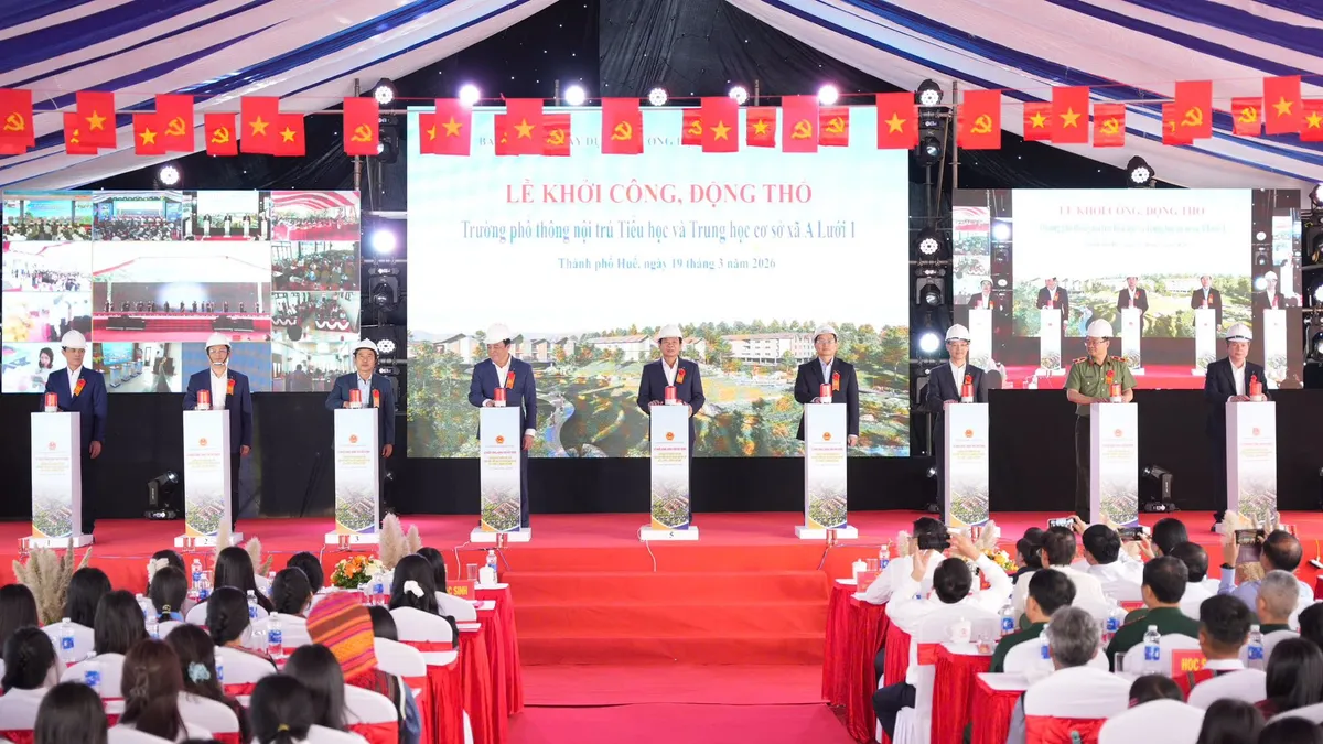 Huế khởi c&ocirc;ng 3 trường nội tr&uacute; li&ecirc;n cấp ở A Lưới- Ảnh 1.