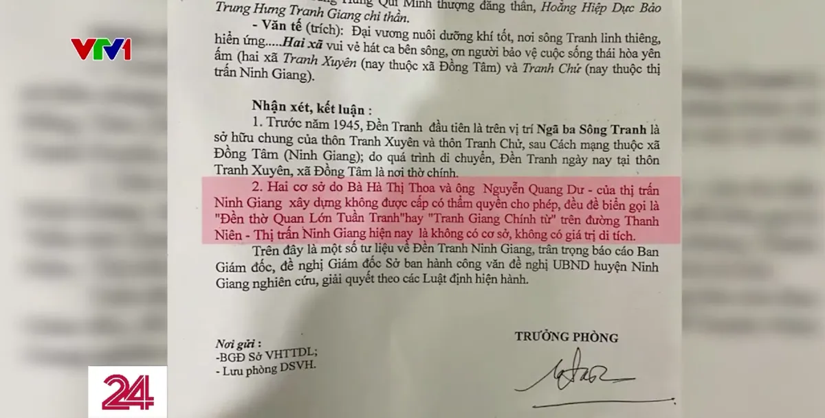 Làm rõ tình trạng cơ sở thờ tự “giả mạo” Khu di tích quốc gia đền Tranh - Ảnh 3.