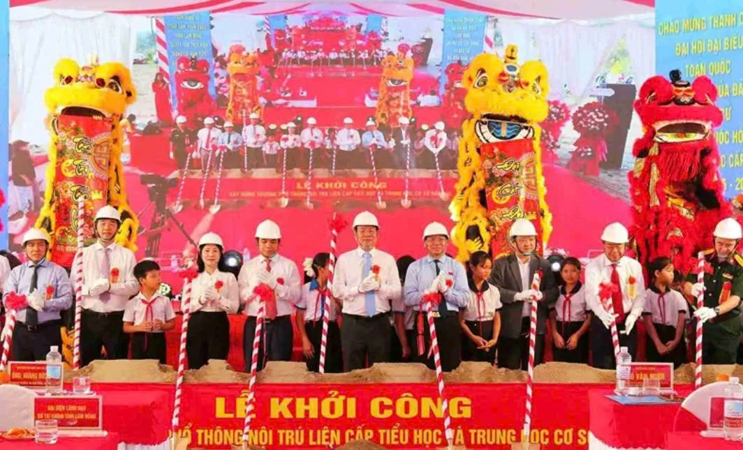 Khởi c&ocirc;ng 3 trường nội tr&uacute; tại v&ugrave;ng bi&ecirc;n L&acirc;m Đồng - Ảnh 1.