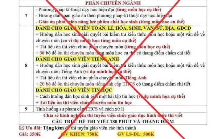 Quảng Trị Khẩn Cấp Đề Nghị Công An Xác Minh Rao Bán Tài Liệu Ôn Thi Viên Chức Giáo Dục