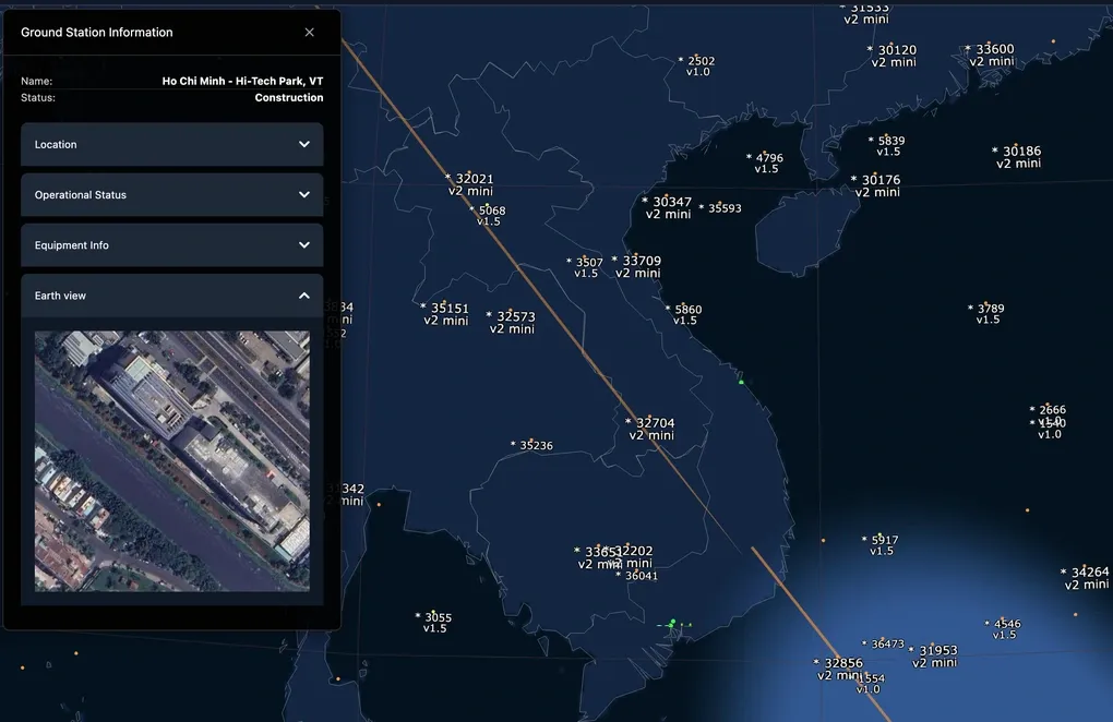 Trạm mặt đất Starlink xuất hiện trên bản đồ, hạ tầng Internet vệ tinh tại Việt Nam tăng tốc- Ảnh 1. Trạm mặt đất Starlink xuất hiện trên bản đồ, hạ tầng Internet vệ tinh tại Việt Nam tăng tốc- Ảnh 1.