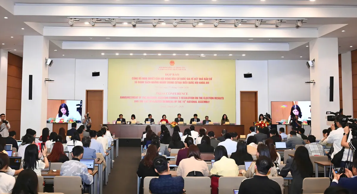 C&ocirc;ng bố kết quả bầu cử v&agrave; danh s&aacute;ch người tr&uacute;ng cử đại biểu Quốc hội kh&oacute;a XVI - Ảnh 1.