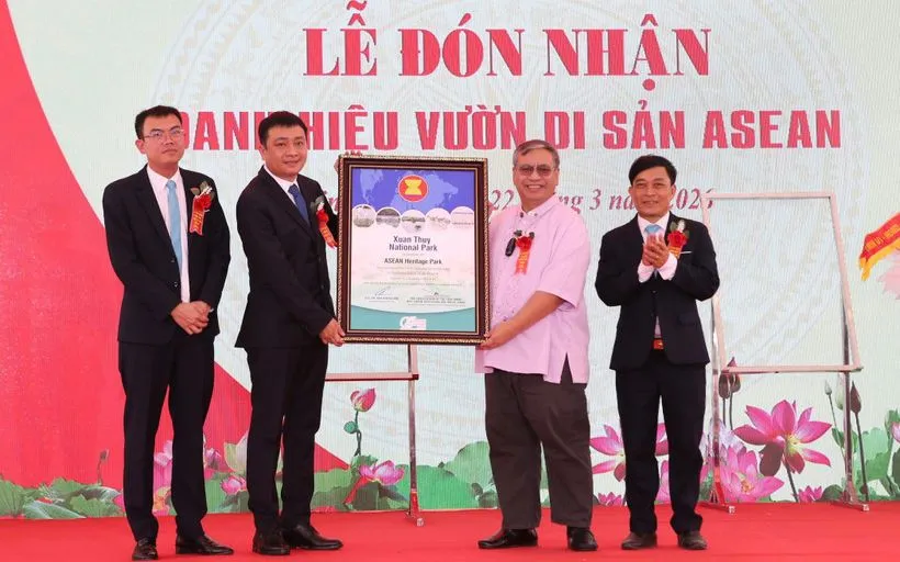 Vườn Quốc gia Xuân Thủy vinh dự được trao danh hiệu Vườn di sản ASEAN