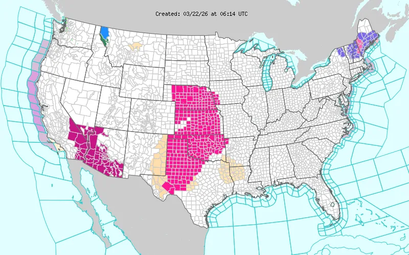 Mỹ hứng chịu cùng lúc nhiều hình thái thời tiết cực đoan bất thường- Ảnh 1. Mỹ hứng chịu cùng lúc nhiều hình thái thời tiết cực đoan bất thường- Ảnh 1.