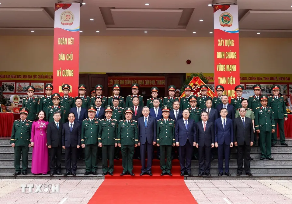 Tổng B&iacute; thư T&ocirc; L&acirc;m dự Lễ kỷ niệm 80 năm Ng&agrave;y th&agrave;nh lập Binh chủng C&ocirc;ng binh - Ảnh 3.