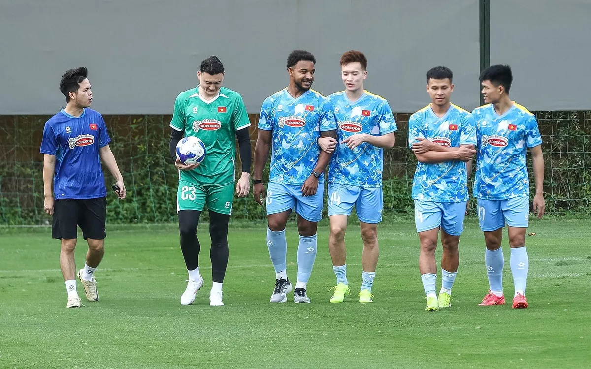 ĐT Việt Nam đang tích cực tập luyện để chuẩn bị cho 2 trận đấu trong khuôn khổ FIFA Days cuối tháng 3. (Ảnh: MQ)