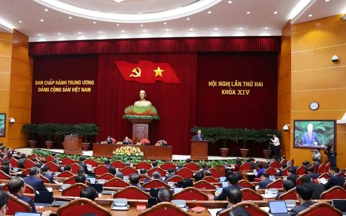 Hội nghị lần thứ hai Ban Chấp hành Trung ương Đảng khoá XIV - Ảnh: VGP