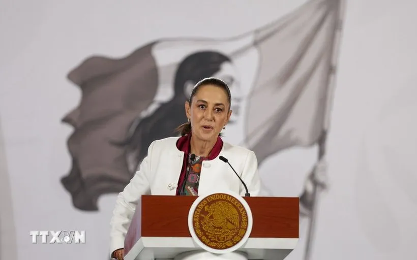 Tổng thống Mexico Claudia Sheinbaum (Ảnh: THX/TTXVN)