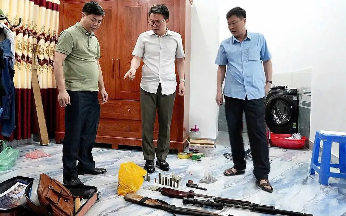 Giám đốc Công an tỉnh Phú Thọ Nguyễn Minh Tuấn trực tiếp chỉ đạo tại hiện trường.