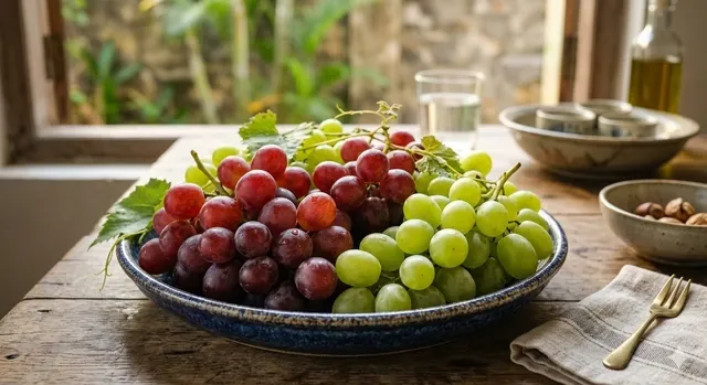 Nho đỏ giàu chất chống oxy hóa hơn nho xanh, tốt cho tim và não bộ- Ảnh 1. Nho đỏ giàu chất chống oxy hóa hơn nho xanh, tốt cho tim và não bộ- Ảnh 1.