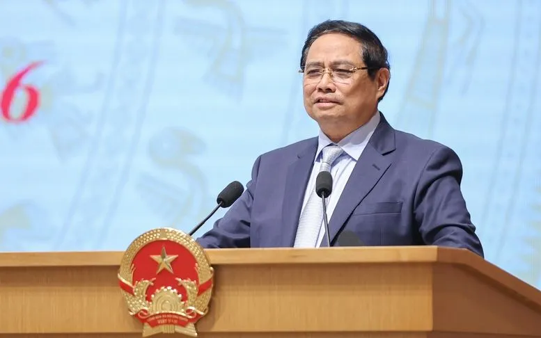 Thủ tướng Phạm Minh Chính phát biểu kết luận Hội nghị "Doanh nghiệp góp phần vào tăng trưởng hai con số và Thủ tướng Chính phủ tri ân doanh nghiệp"