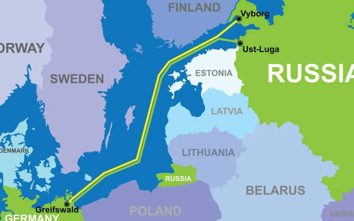 Đường đi của đường ống khí đốt Nord Stream tại châu Âu (Ảnh: Adobe Stock)