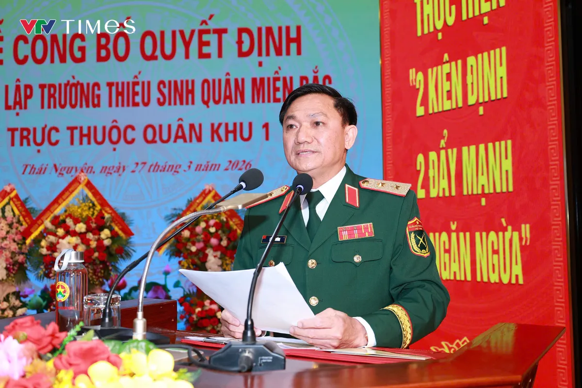 Th&aacute;i Nguy&ecirc;n: C&ocirc;ng bố Quyết định th&agrave;nh lập Trường Thiếu sinh qu&acirc;n miền Bắc trực thuộc Qu&acirc;n khu 1 - Ảnh 1.