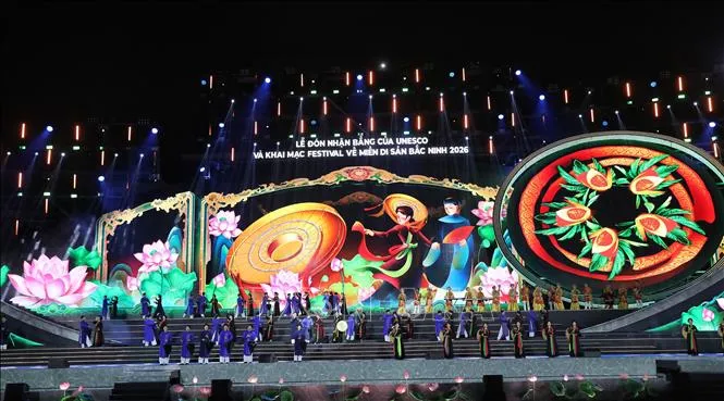 Lễ đón nhận Bằng của UNESCO và khai mạc Festival 'Về miền di sản Bắc Ninh - 2026' - Ảnh 7.