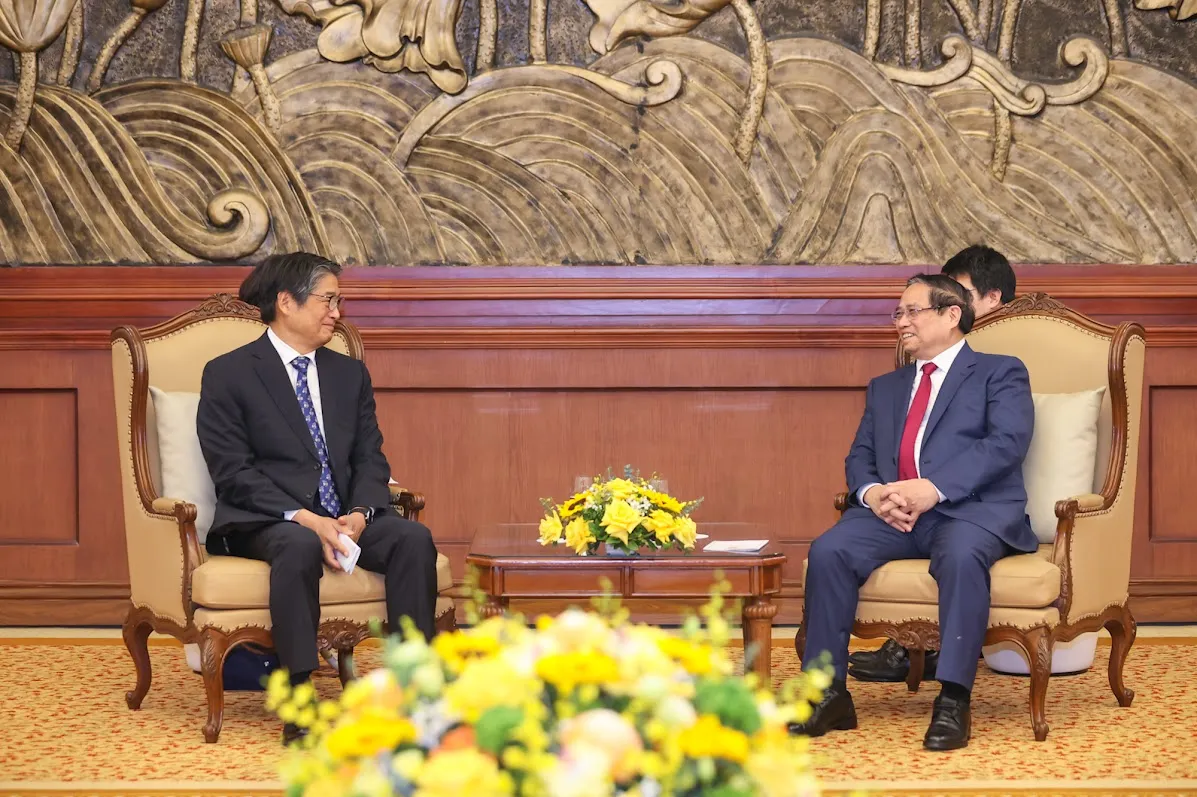 Thủ tướng Phạm Minh Ch&iacute;nh tiếp Đại sứ Nhật Bản tại Việt Nam - Ảnh 1.