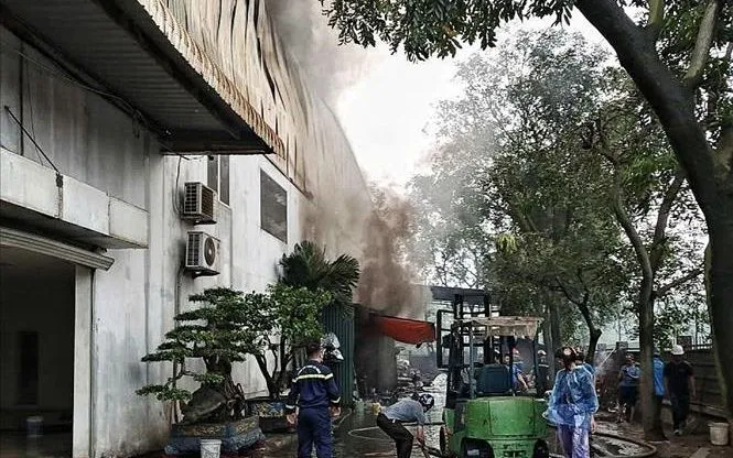 Hiện trường vụ cháy. Ảnh: TTXVN

