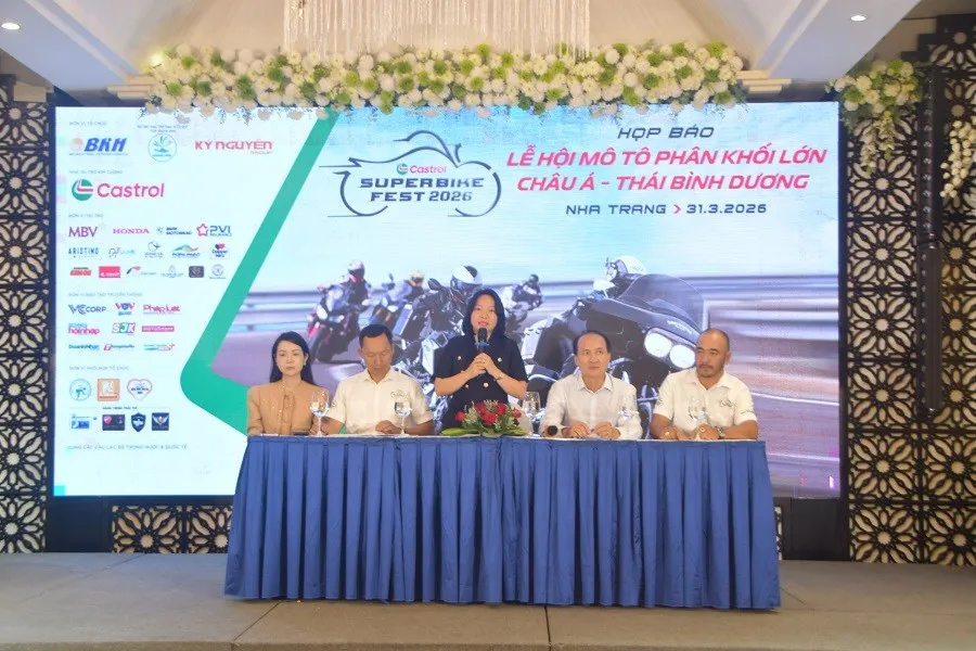 Hơn 2.000 biker hội tụ tại Castrol Superbike Fest 2026 quảng b&aacute; du lịch Nha Trang- Ảnh 1.