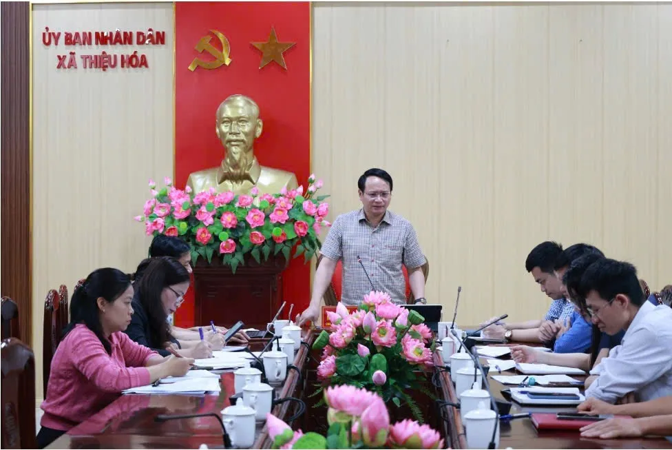 Xã Thiệu Hóa: Đẩy nhanh tiến độ giải phóng mặt bằng và triển khai các dự án đầu tư - Ảnh 1.