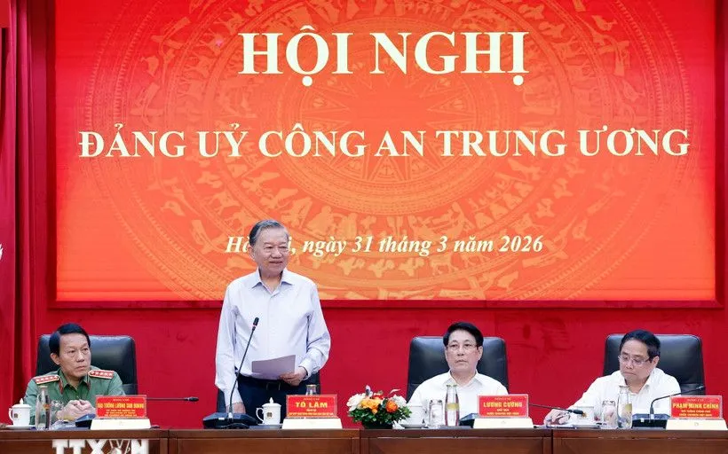 Tổng Bí thư Tô Lâm phát biểu chỉ đạo. (Ảnh: Thống Nhất/TTXVN)