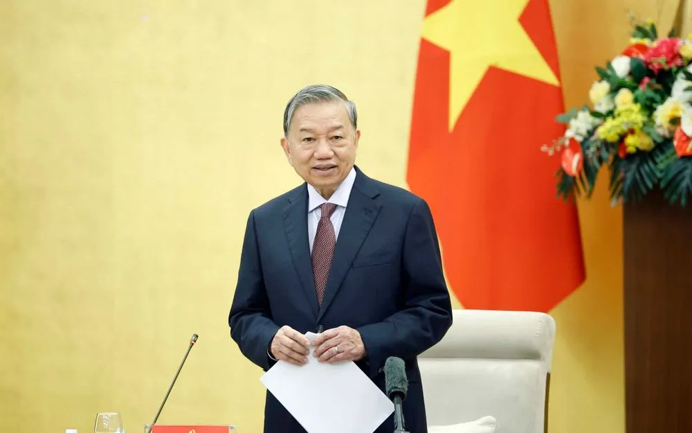 Tổng Bí thư Tô Lâm phát biểu. (Ảnh: TTXVN)