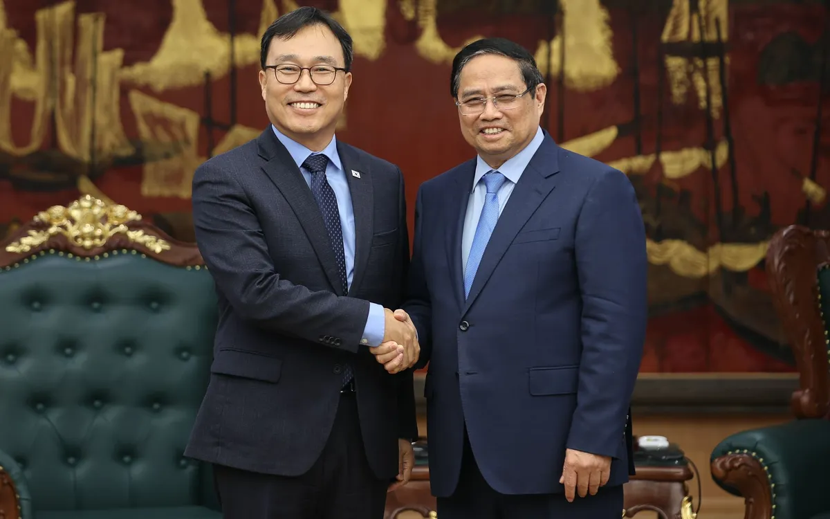 Thủ tướng Phạm Minh Chính tiếp Đại sứ Hàn Quốc - Ảnh: VGP