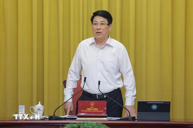 Chủ tịch nước chủ tr&igrave; giao ban thường kỳ với Văn ph&ograve;ng Chủ tịch nước - Ảnh 2.