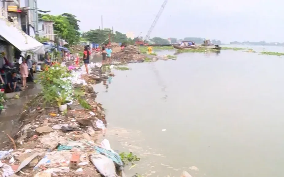 Một góc khu vực nguy cơ sạt lở tại Thanh Đa năm 2025.