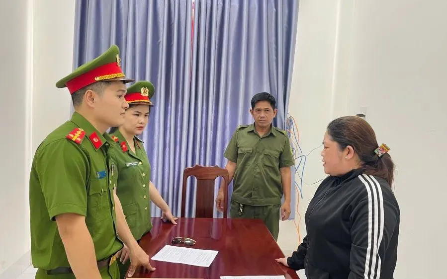 Cơ quan công an làm việc với đối tượng Trần Thị Tuyết Anh.