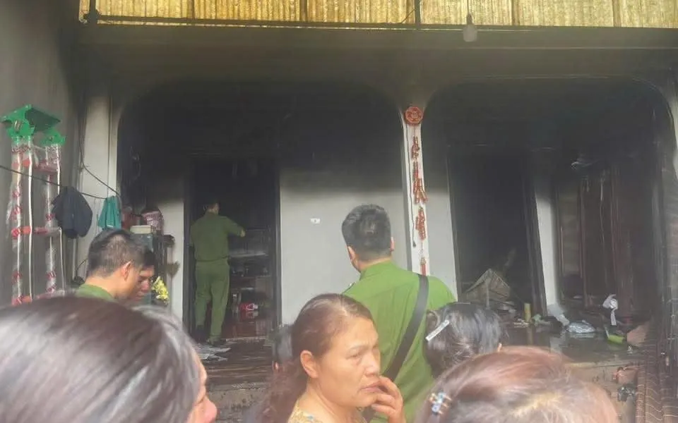 Hiện trường vụ cháy. Ảnh: HNM