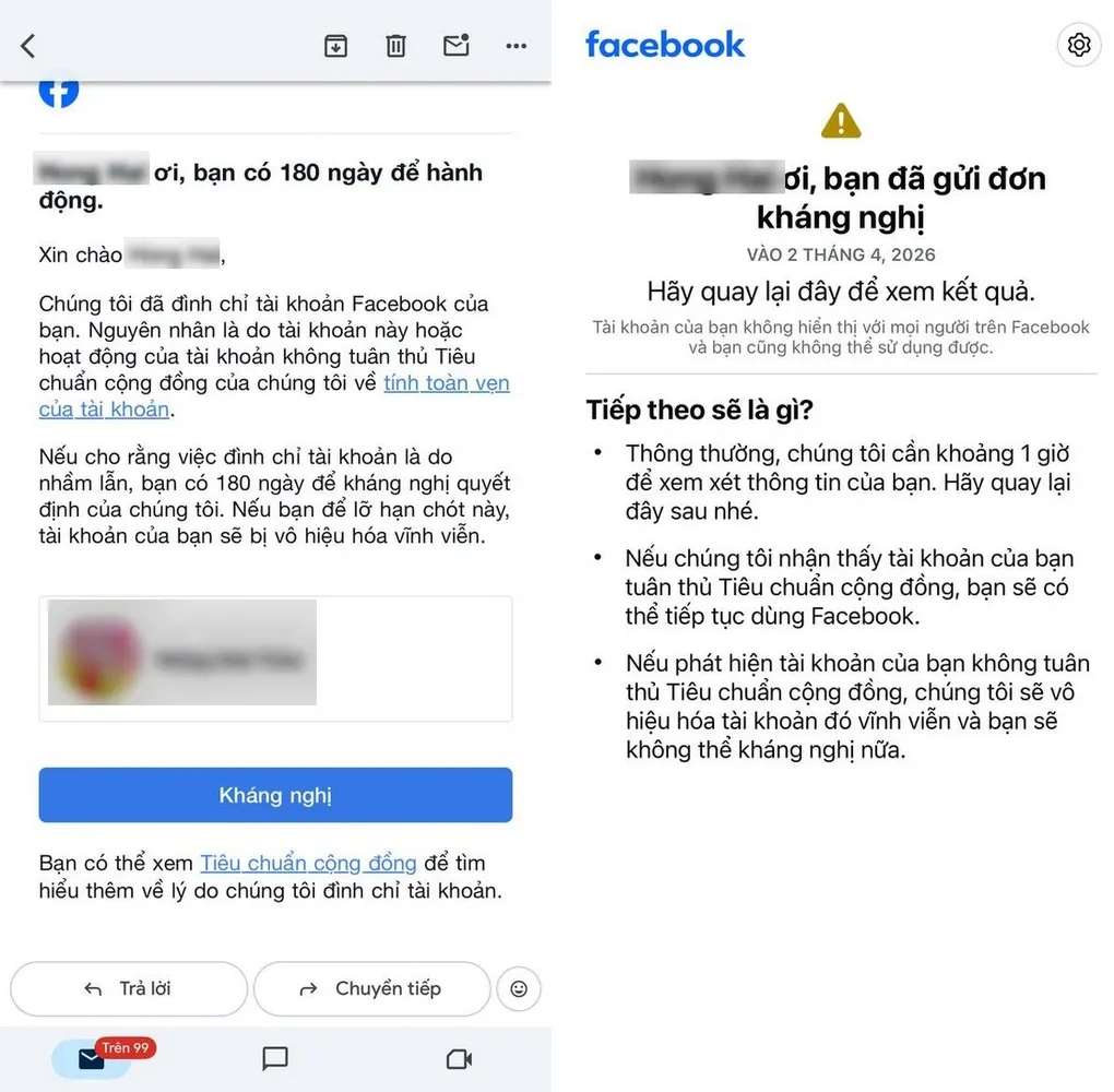 Nhiều t&agrave;i khoản Facebook tại Việt Nam bị kh&oacute;a bất thường, người d&ugrave;ng hoang mang- Ảnh 1.