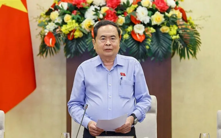 Chủ tịch Quốc hội Trần Thanh Mẫn phát biểu bế mạc phiên họp.