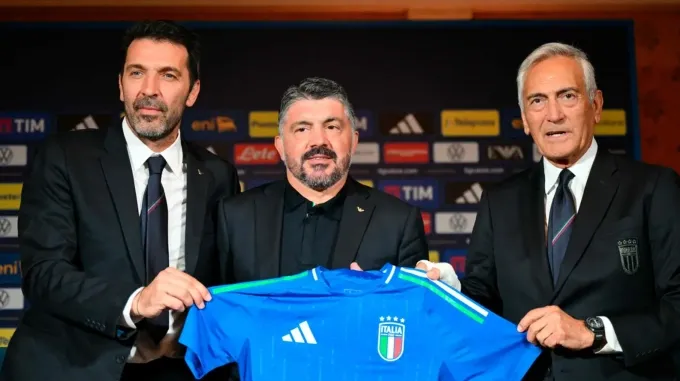 HLV Gennaro Gattuso chia tay tuyển Italy sau thất bại ở v&ograve;ng play-off World Cup- Ảnh 1.