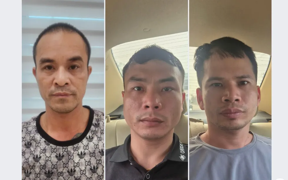 Các đối tượng từ trái sang: Nguyễn Văn Liễu; Khuất Quang Huy; Khuất Duy Thuyết. (ảnh: CAHN)