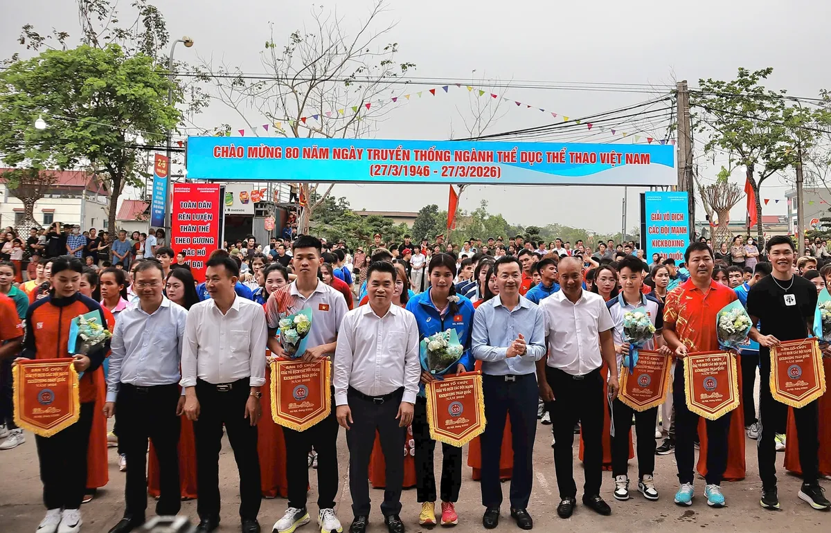 Hơn 300 VĐV về đền Hát Môn tham dự Giải Vô địch các đội mạnh Kickboxing toàn quốc năm 2026- Ảnh 2.
