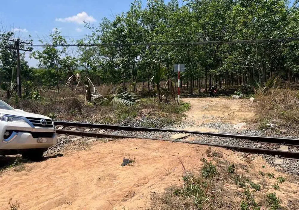 Ô tô chở 4 người gặp nạn khi băng qua đường sắt ở Lâm Đồng - Ảnh 1.